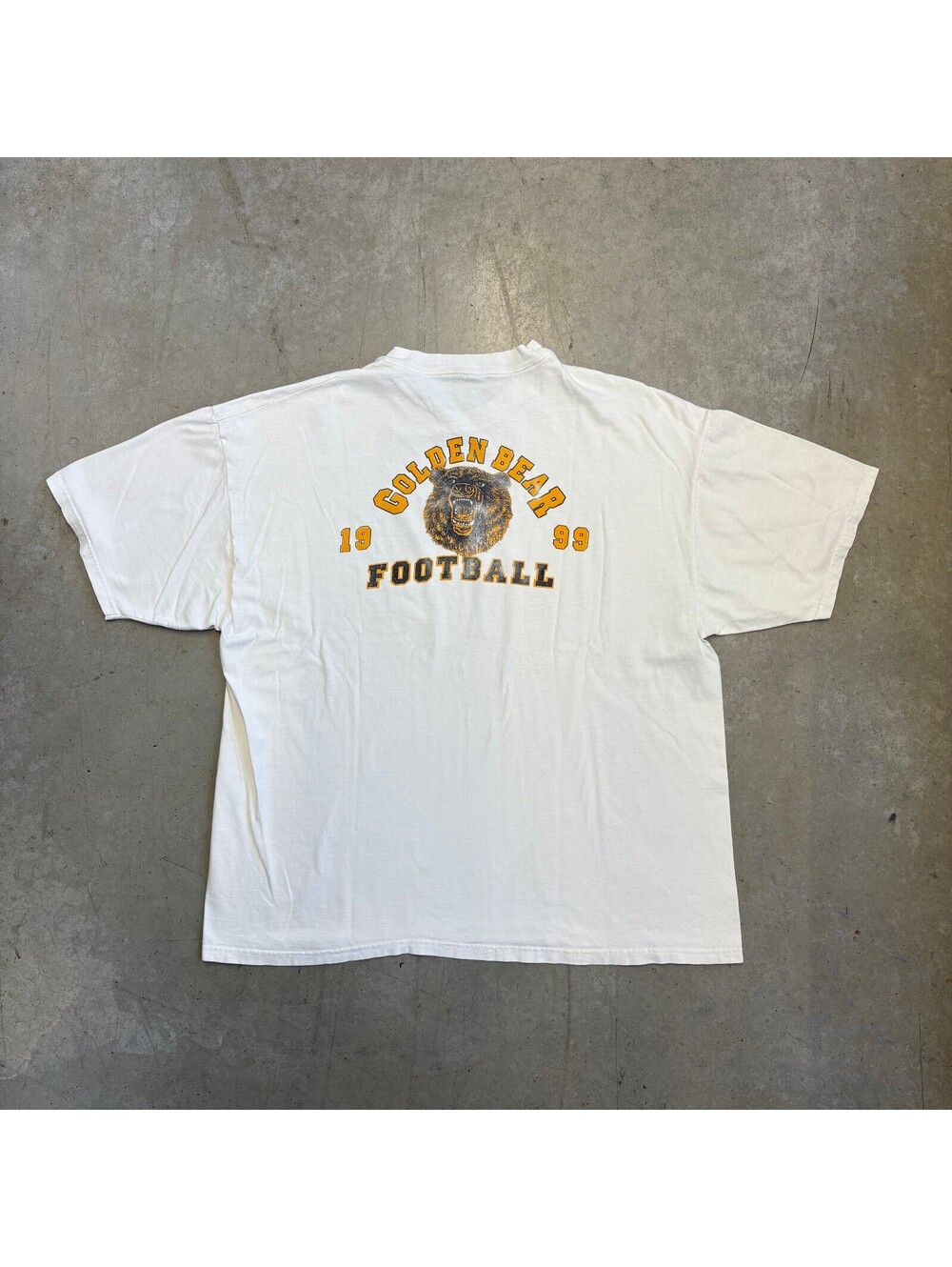Vintage 90s Golden Bears Football Graphic Collegiate T-Shirt Extra Large White